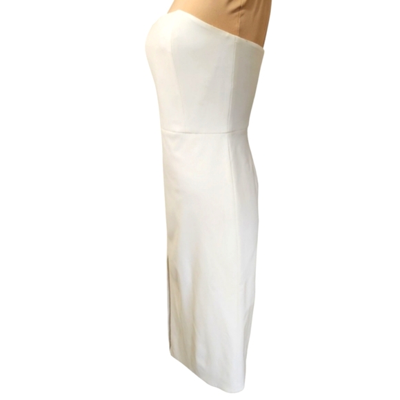 ALICE + OLIVIA "Sia" Asymmetrical Strapless Cocktail Dress - Picture 6 of 11